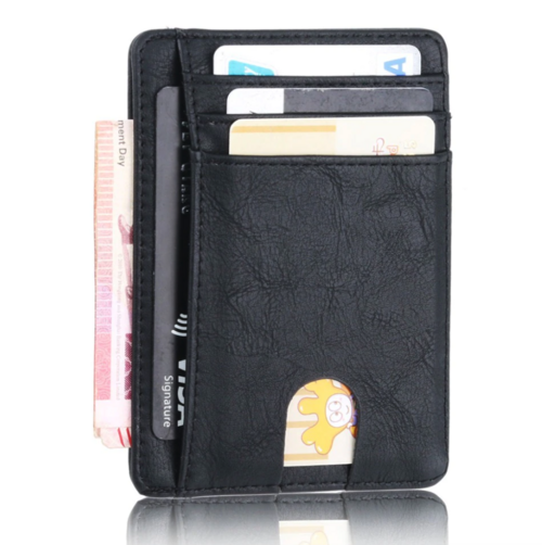 Mens Leather Slim Wallet Credit Card Holder RFID Blocking Pocket ID